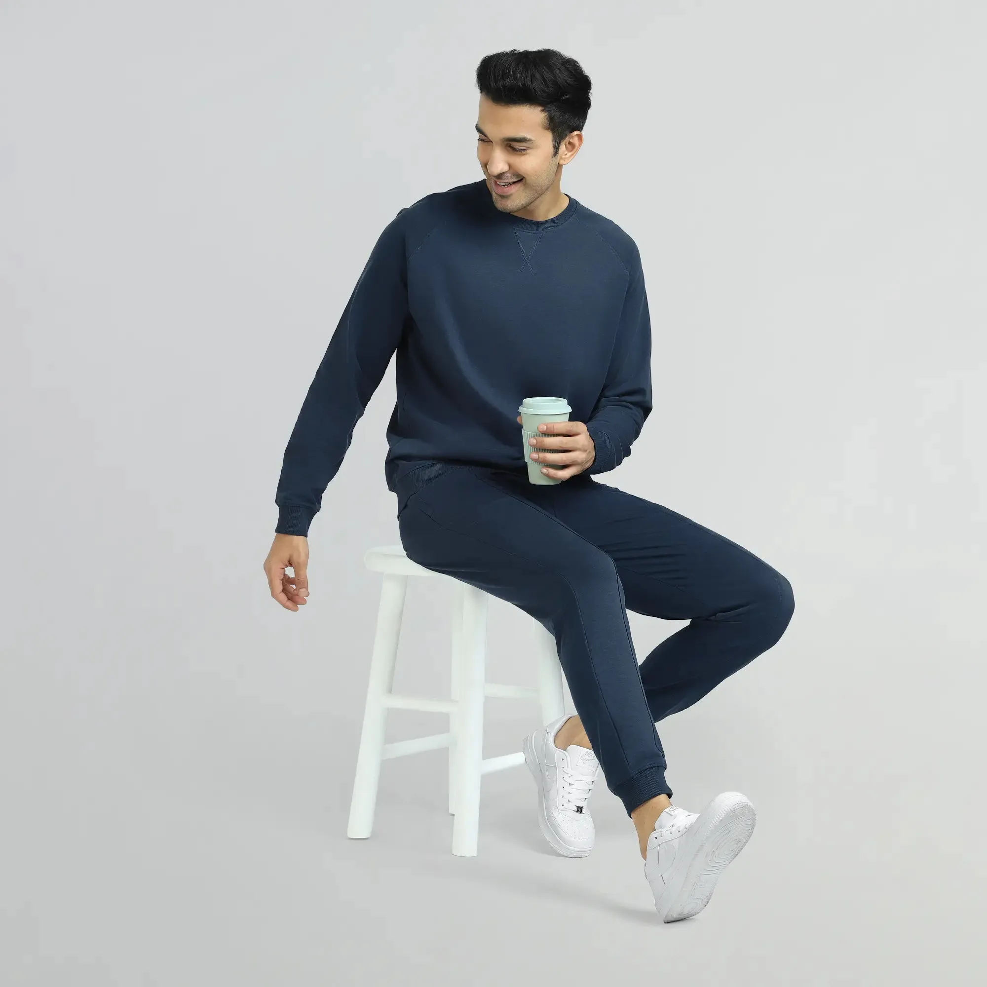 Cruze French Terry Cotton Sweatshirts Opal Blue