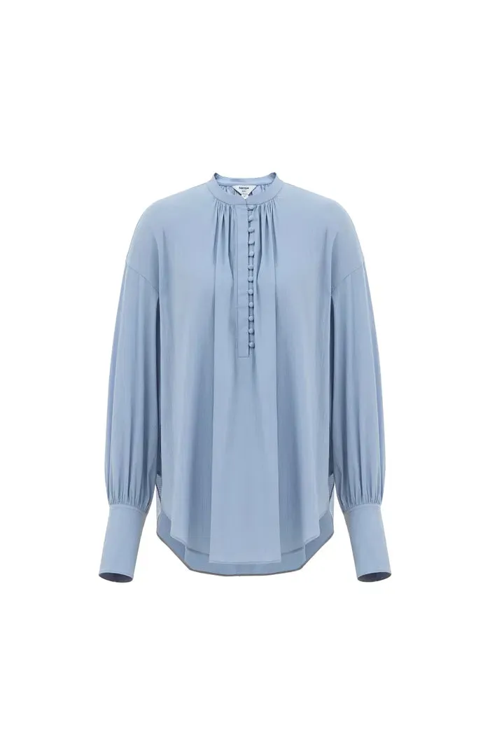 Lila Laidback French Shirt in Tencel-Cotton
